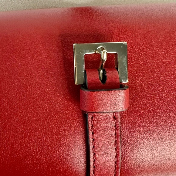 Valentino Garavani Red travel Jewelry Clutch with Silver Studs - Picture 15 of 16